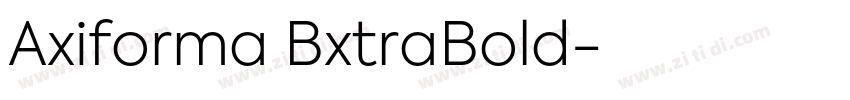 Axiforma BxtraBold字体转换